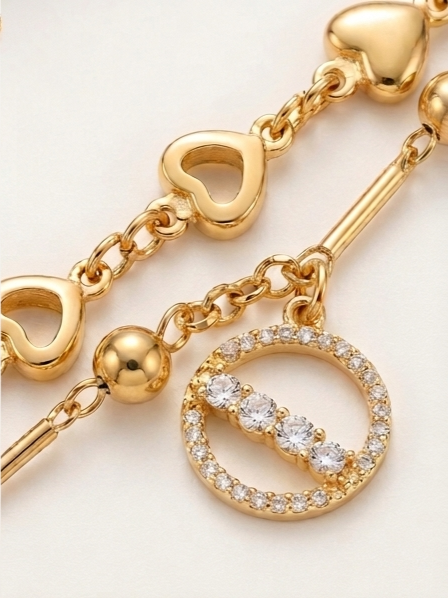 Golden Dangle Charm Anklet