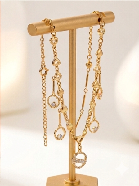 Golden Dangle Charm Anklet