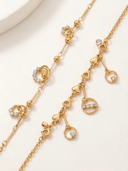 Golden Dangle Charm Anklet