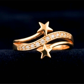 Celestial Star Pave Ring